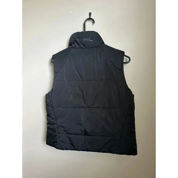 Lauren Ralph Lauren Reversible Black/Leopard Print Puffer Vest, Fall Vest - Picture 3 of 12